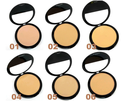 Imagen 3 de 6 de Maquillaje Polvo Facial Compacto 6 Tonos Pink 21 Real Nude