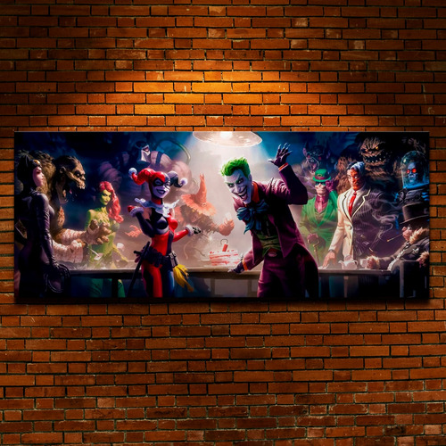 Cuadro En Canvas Joker, Harley Quin, Catwoman, Batman 150x60