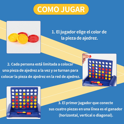 Ypz Juego De Mesa Clásico Conecta 4 Para Niños