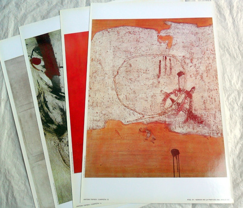 Tàpies / 4 Litografiás / Pinacoteca Noticias * Siglo Xx (Usado)