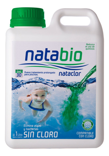 Natabio Alguicida Sin Cloro X 1 Litro Nataclor