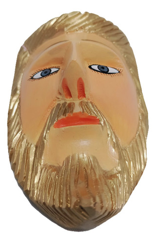 Mascara Decorativa De Rey De Madera Hecha A Mano