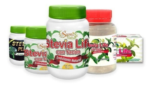 Stevia Life Con Yacon Frasco 100 Gramos.