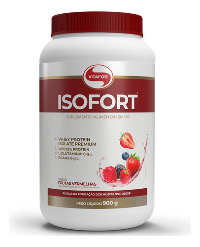 Whey Protein Isolado Isofort 900g Vitafor - Todos Os Sabores