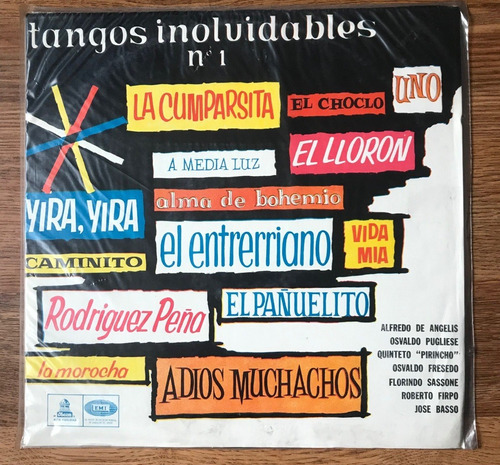 Vinilo - Varios  Tangos Inolvidables Numero 1