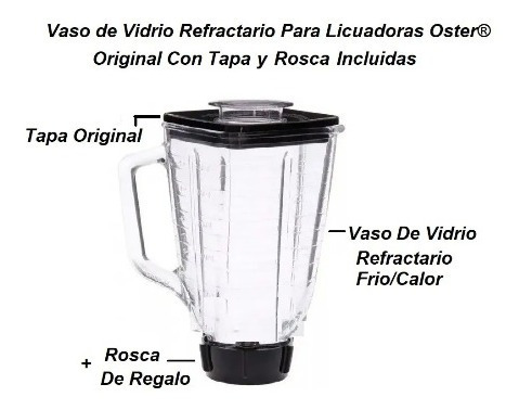 Vaso De Plastico Refractorio Original Para Licuadora Oster