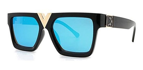 Gafas De Sol - Retro Millionaire Sunglasses Square Metal Pun