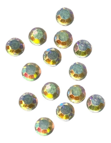 Imagen 2 de 4 de Strass De Cristal Chatos X 100 Unid Color Tornasol