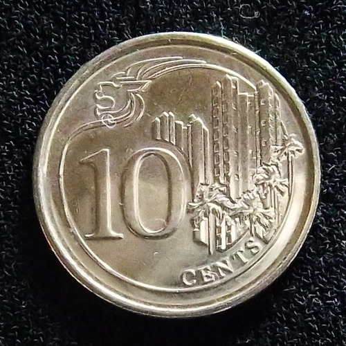 Singapur 10 Cents 2014 Sin Circular Km 346