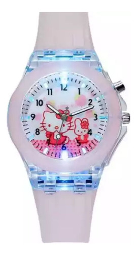 Reloj Importado Con Luces Hello Kitty