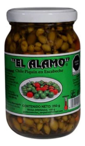 Chiles Piquin En Escabeche El Alamo 420 Gr C/u