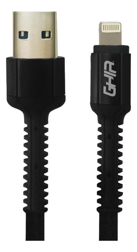 Cable De Datos Ghia Reversible 1 Metro Usb 2.0 Color Negro