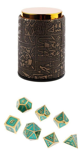 Dados Poliédricos Metálicos 7x For Dungeons And Dragons