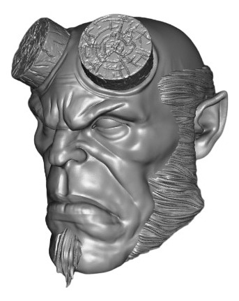 Hellboy Cabeza Tipo Marvel Legends 1/12 22 Mm