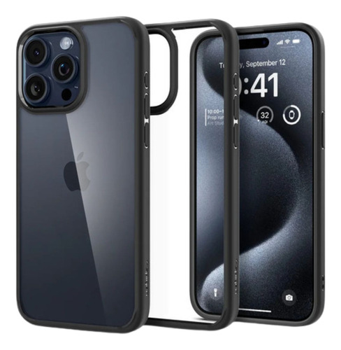 Capa Spigen Ultra Hybrid Black Para iPhone 15 Pro (6.1 )