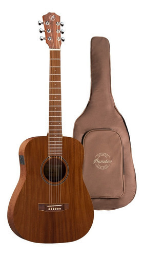 Guitarra Bamboo  Electroacustica Ga-baby-mahogany-q + Funda 