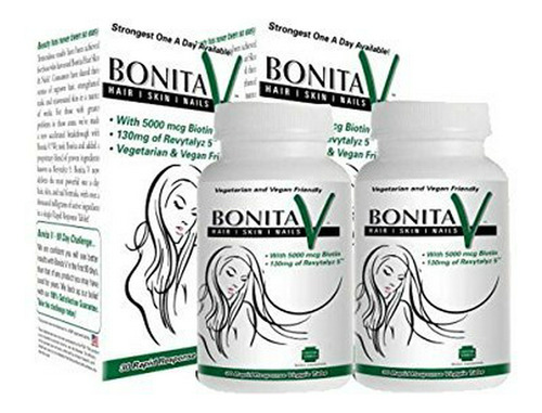 Vitaminas Bonita V - Cabello Piel Uñas, 30 Cápsulas (pack De