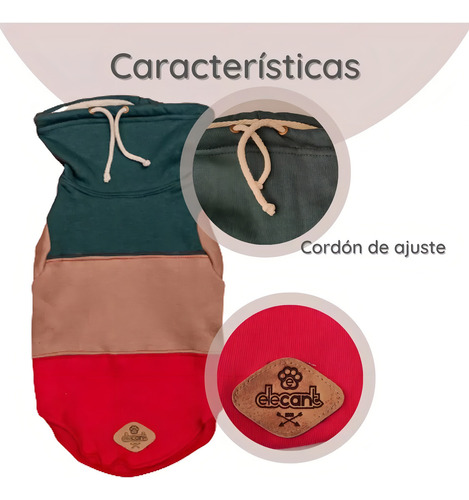 Buzo Para Perros Elecant Talle 3 | Buzo Con Cuello Para Mascotas Tricolor | Ropa Para Perros Premium |