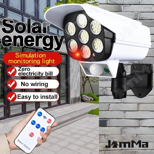Reflector Camara Seguridad Lampara Solar Sensor Movimiento