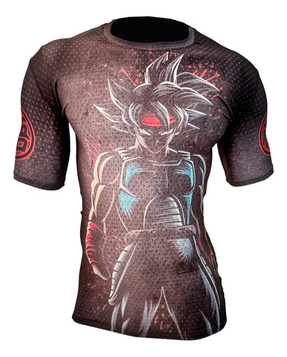 Remera Bardock Fgt Primera Piel Lycra Rash Mma Bjj Kick Nogi