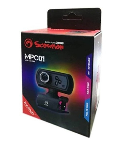 Camara Web Marvo Mpc01 Con Mcrofono Usb Zoom Pc Laptop 1080p