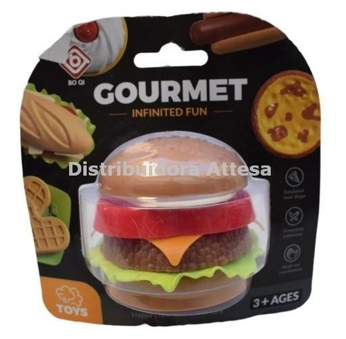 Set Hamburguesa Con Ingredientes Blister Comiditas Funtoys