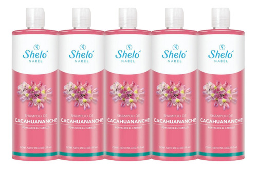 5 Pack Shampoo De Cacahuananche 950ml Shelo