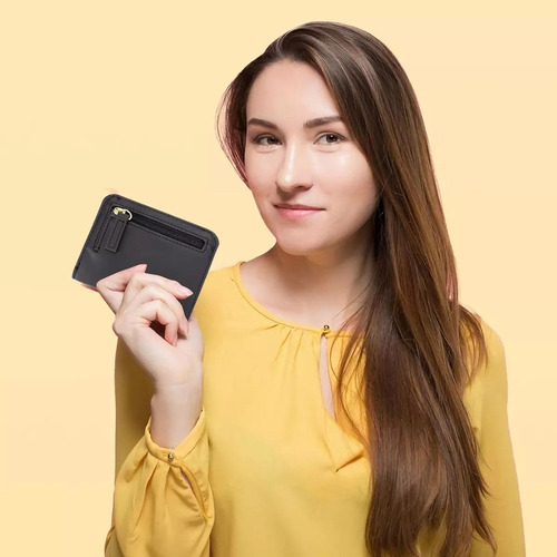 Cartera Mujer Pequeño Con Rfid Bloquea, Mini Monedero Jr