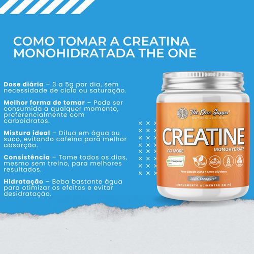 Creatina Creapure 100% pura 300g - The One Supps
