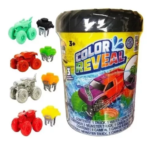 Carrinho Hot Wheels - Monster Truck - Color Reveal - Surpresa - 1