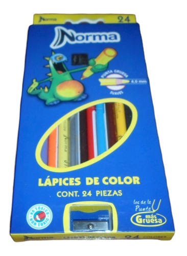 Colores Norma Caja X 24 + Sacapunta 2x8