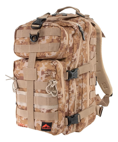 Mochila Crampon Army Camuflada- Trilhas E Rumos Cor Marrom-claro Desenho Do Tecido Camuflado