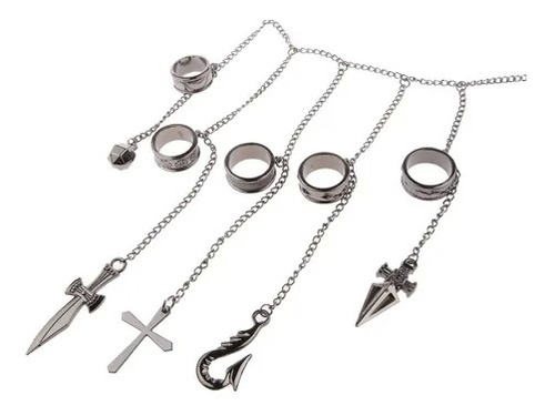 Hunter X Hunter Kurapika - Pulsera Con 5 Anillos