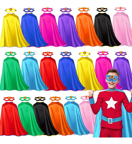 Set De Capas De Superhéroes Irolewin, Paquete De 20 Para Niñ