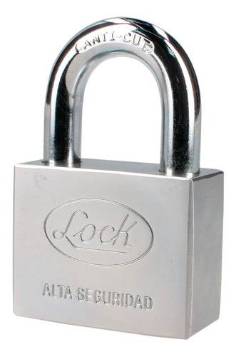 Candado De Alta Seguridad 50 Mm, Llave De Disco Lock Color Gris