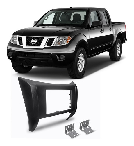 Moldura 2 Din Nissan Frontier 2017 - 2020 Preta Jp/ch