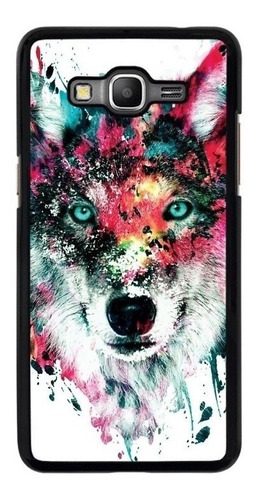 Funda Protector Para Samsung Galaxy Lobo Colores Moda Tum