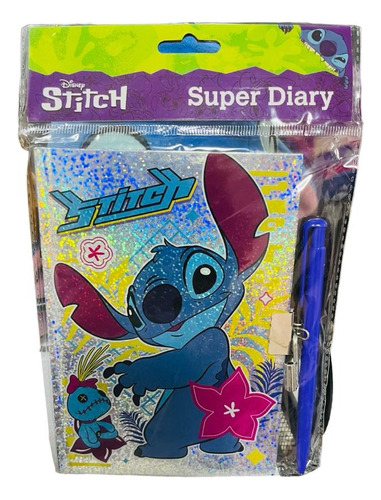 Diario Stitch Con Candado 50 Hojas