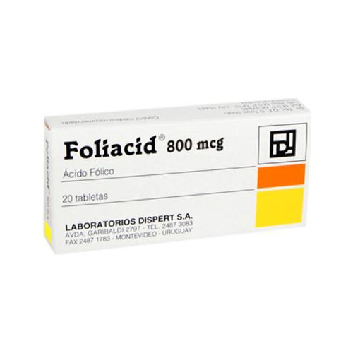 Foliacid 800 Mcg 20 Tabletas