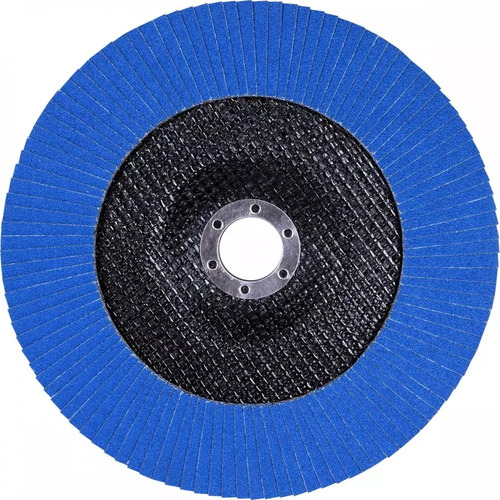 Disco Flap Reto Inox Grão 60 Aço 144,3 X 22,23mm Worker Cor Azul Com Preto