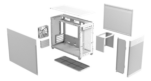 Gabinete Asus Ap201 Asus Prime Case Glass White Edition 90dc