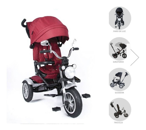 Triciclo Para Bebe Y Niño Harley Ebaby 309 Multifuncional