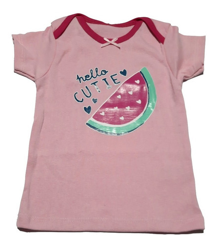 Remera Manga Corta Bebés Bebas Nena Hello Cutie