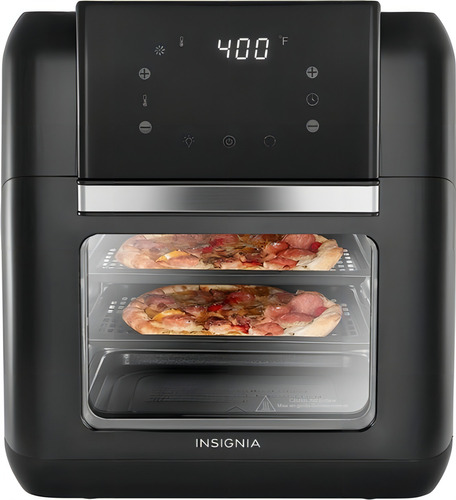 Freidora De Aire Gris Y Horno Digital De 10 Qts Insignia Color Negro