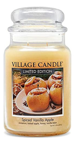 Village Candle Vela Perfumada Manzana Vainilla Especia Tarro