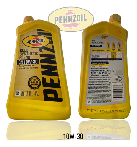 Pennzoil Gold Synthetic  10w-30