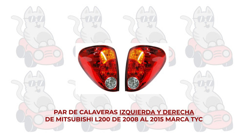 Par Calavera L200 2008-08-09-10-11-12-13-14-15-2015 Tyc Ore