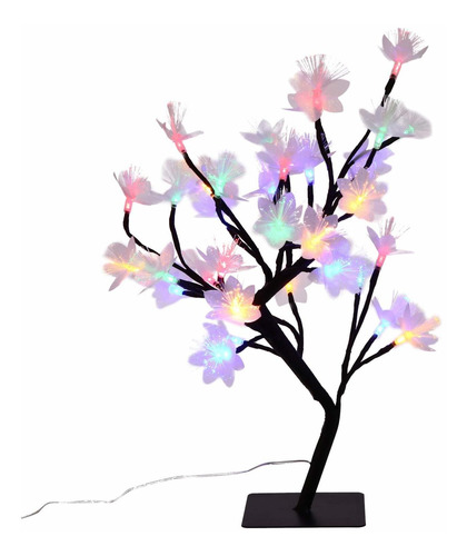 36led Decorativo Fibra Optica Flor Arbol Luz Carga Usb Para