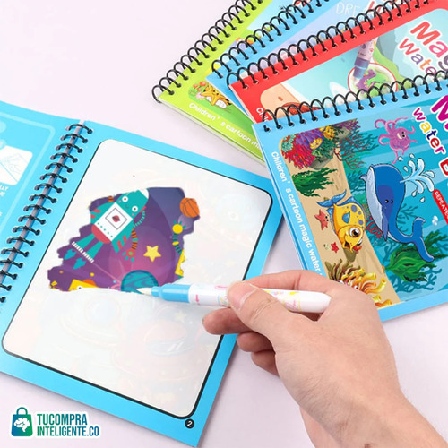 1 Libro Cuaderno Dibujo Para Usar Con Bolígrafo Agua Mágico 