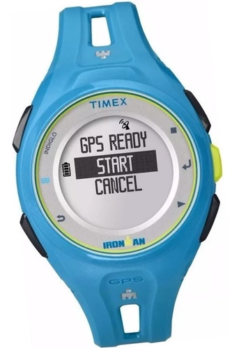 Reloj Timex Ironman 5k876 Gps Run X20 Correr Running Celeste